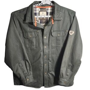 Legendary Whitetails XL Olive Green Flannel Lined Waxed Cotton BARN CHORE Jacket